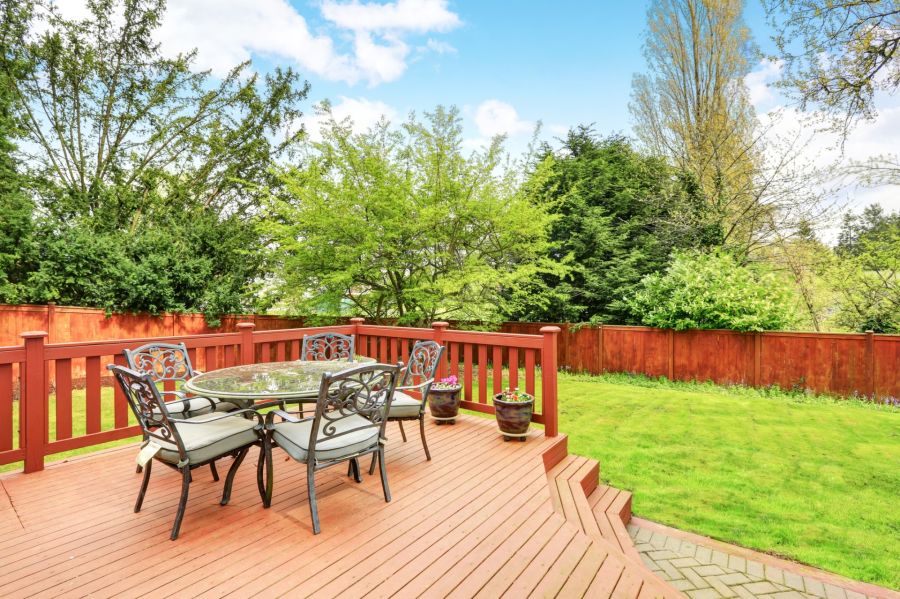 Deck staining by LA Contractors, LLC